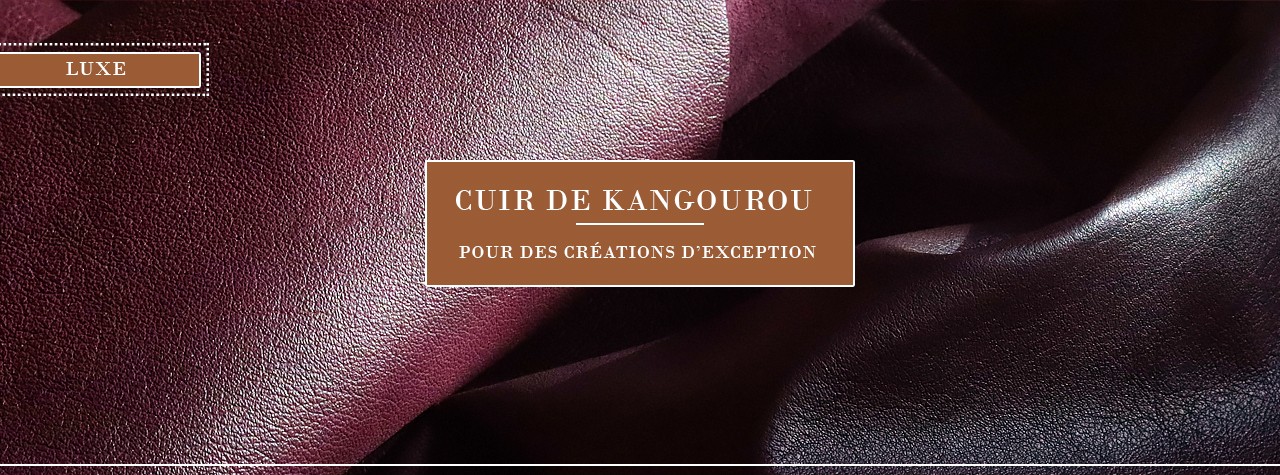 Peau cuir de Kangourou - Cuir exotique - Cuir en Stock 